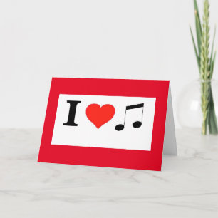 Cartão De Festividades Namorados I Love Music and You
