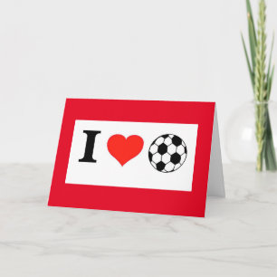 Cartão De Festividades Namorados I Love Soccer and You