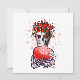 Cartão De Festividades Namorados Love Skull