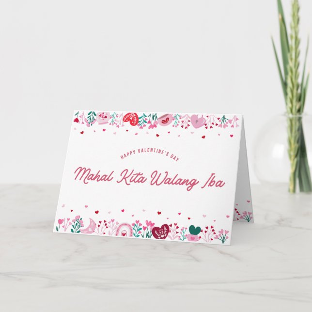 Cartão De Festividades Namorados Mahal Kita Walang Iba Filipino (Frente)