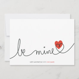 Cartão De Festividades Namorados Minimalista Seja Minha Placa Personaliza