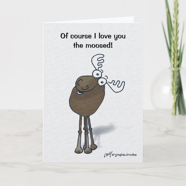 Cartão De Festividades Namorados Moose! (Frente)