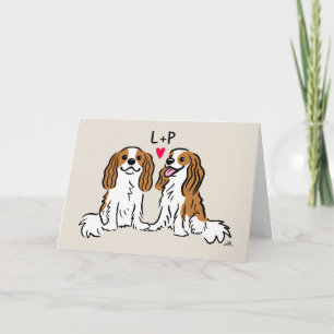 Cartão De Festividades Namorados Personalizado Cavalier King Charles Span