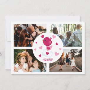 Cartão De Festividades Namorados Personalizado de Colagem de Foto do Páss