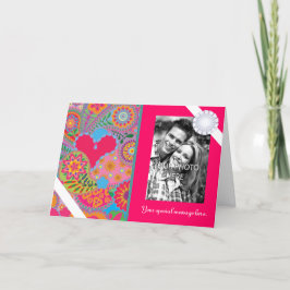 Cartão De Festividades Namorados personalizados da foto de Paisley jardim