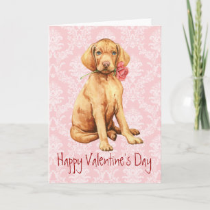 Cartão De Festividades Namorados Rosa Vizsla