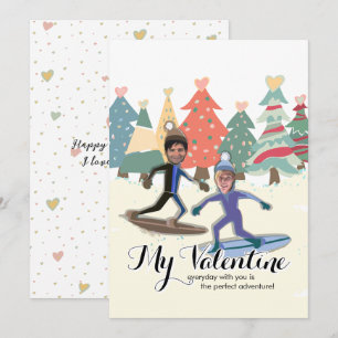 Cartão De Festividades Namorados Snowboard