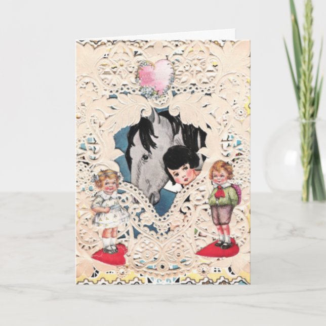 Cartão De Festividades Namorados Vintage (Frente)