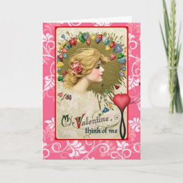 Cartão De Festividades Namorados Vintage Red Schmucker carregar seu coraç