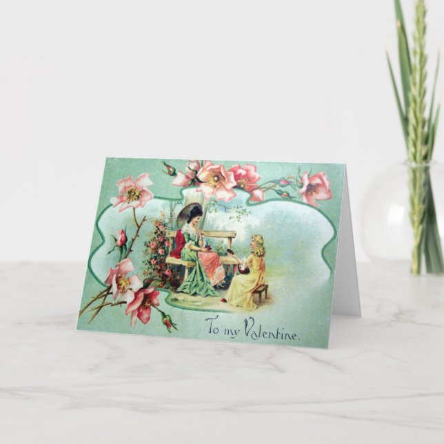 Cartão De Festividades Namorados vitoriano (Frente)