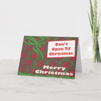 Cartão De Festividades Não abra até o Natal