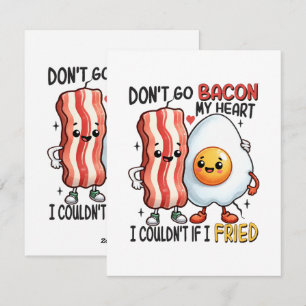 Cartão De Festividades Não Deixe o Bacon Meu Coração