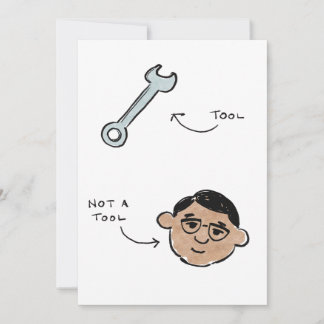 Cartão De Festividades Não é um dia dos pais ferramenta - chave inglesa -