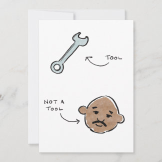 Cartão De Festividades Não é uma ferramenta dia dos pais - chave inglesa 