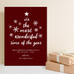 Cartão De Festividades Não Foto do Roteiro Vermelho do Ano Mais Maravilho<br><div class="desc">Cartão de Feriado Não Fotográfico do Script Vermelho do Ano Mais Maravilhoso. Envie cartões de natal personalizáveis e personalizados a amigos,  colegas e familiares em cartões de estilo simples,  chic,  elegantes e modernos de design fotofestivo,  minimalista natural! Abaixo,  a caligrafia apresenta sua mensagem de saudação personalizada na tipografia moderna.</div>
