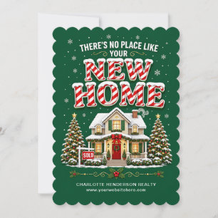 Cartão De Festividades Não Há Lugar Como o Natal da New Home Realtor