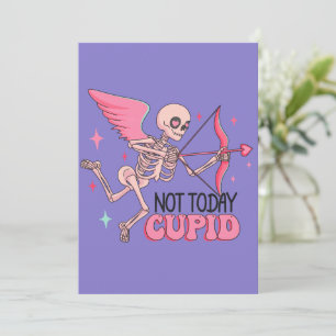 Cartão De Festividades Não Hoje Cupido Piada Anti Dia dos Namorados