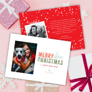 Cartão De Festividades Não Mais Morreram Dias Simples Foto De Natal Engra