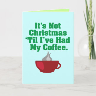 Cartão De Festividades Não Natal até o café