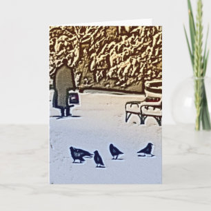 Cartão De Festividades não os deixe sozinhos