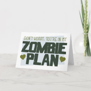 Cartão De Festividades Não se preocupe, você está no meu plano Zombie