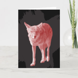 Cartão De Festividades Não Um Lobo. Lone Coyote