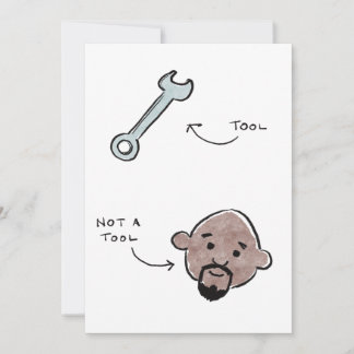 Cartão De Festividades Não uma ferramenta dia dos pais - chave inglesa - 