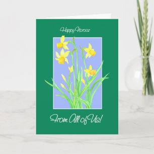 Cartão De Festividades Narcisos Bonitos 'De Todos Nós' Norooz