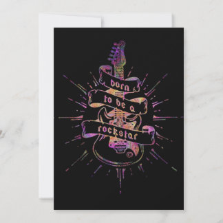 Cartão De Festividades Nascer de ser uma estrela do Rock