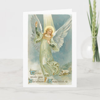 Cartão De Festividades Natais vintages Angel Greeting Card