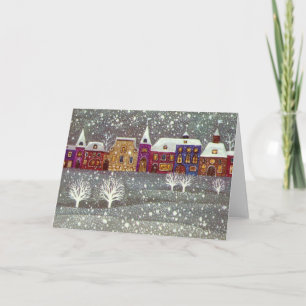 Cartão De Festividades Natais vintages, Cavalo de Papai Noel Aberto