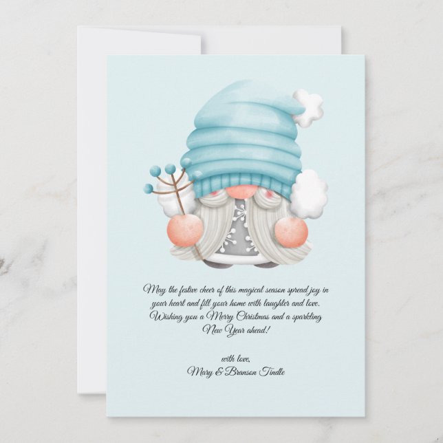 Cartão De Festividades Natais vintages de Aquarela (Frente)