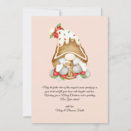 Cartão De Festividades Natais vintages de Aquarela Gnome Chocolate Quente