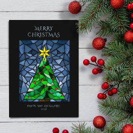 Cartão De Festividades Natais vintages De Vidro Estampado