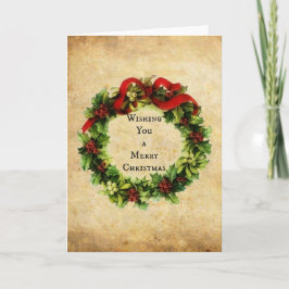 Cartão De Festividades Natais vintages desejos