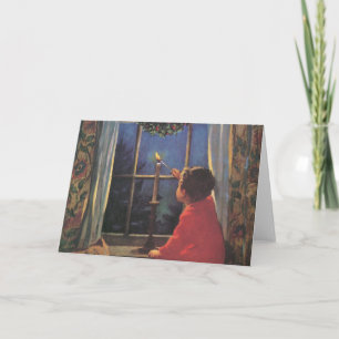 Cartão De Festividades Natais vintages Eve por Jessie Willcox Smith