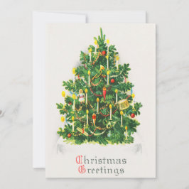 Cartão De Festividades Natais vintages Feliz Saudações de Natal