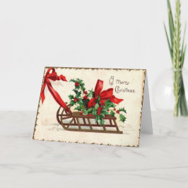 Cartão De Festividades Natais vintages Holly 1909 Ellen Clapsaddle