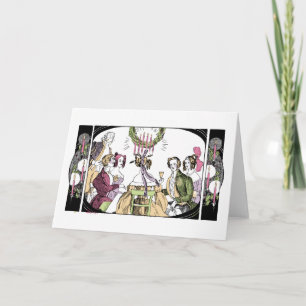 Cartão De Festividades natais vintages Jantam Firehead