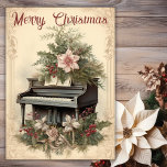 Cartão De Festividades Natais vintages Música Grande Piano Greenery<br><div class="desc">O "Cartão de Férias Grande Piano de Música" é uma forma eterno e elegante de espalhar alegria de férias. Esta carta apresenta um charmoso design de decoração de natais vintages, completo com um piano de cauda rodeado de verde festivo. Com seu clássico apelo e tema musical, este cartão evoca a...</div>