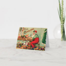 Cartão De Festividades Natais vintages no Workshop Papai noel