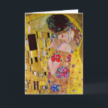 Cartão De Festividades Natais vintages, o Beijo de Gustav Klimt<br><div class="desc">Fácil de personalizar o cartão de Natal, basta adicionar os seus nomes! O Beijo (detalhe) (1907-1908) de Gustav Klimt (1862-1918) é uma pintura de romance e amor pela arte vitoriana, simbolismo pela era vitoriana, apresentando um casal romântico em vários tons de ouro, padrões e símbolos, compartilhando um beijo contra fundo...</div>