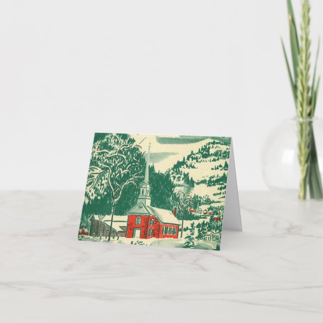 Cartão De Festividades Natais vintages Obrigado (Frente)