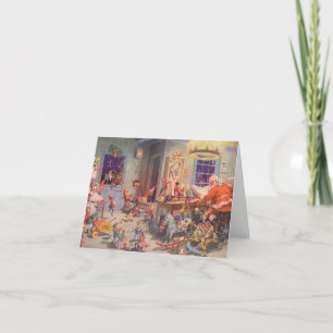 Cartão De Festividades Natais vintages Obrigado