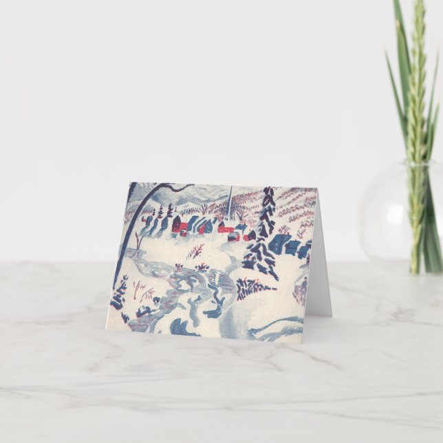 Cartão De Festividades Natais vintages Obrigado (Frente)