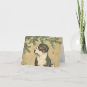 Cartão De Festividades Natais vintages Obrigado