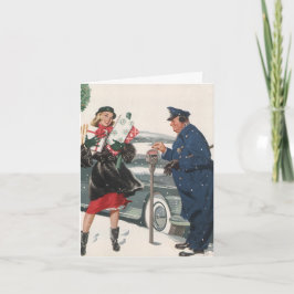 Cartão De Festividades Natais vintages Obrigado