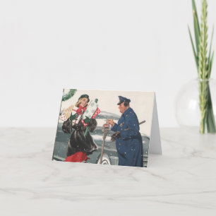 Cartão De Festividades Natais vintages Obrigado