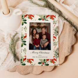 Cartão De Festividades Natais vintages - padrão verde