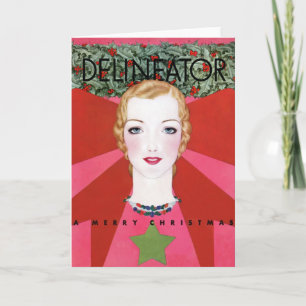 Cartão De Festividades Natais vintages RAROS ART DECO NATAL